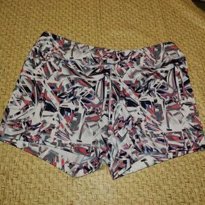 Pro Player White Multi-Colored Shorts Size Women's XL